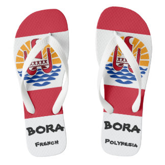 Chanclas Bora Bora Flip Flags, bandera de la Polinesia Fran