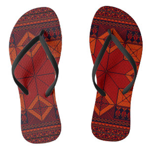 Chanclas Bordado Tradicional Palestino Patrón tatreez  