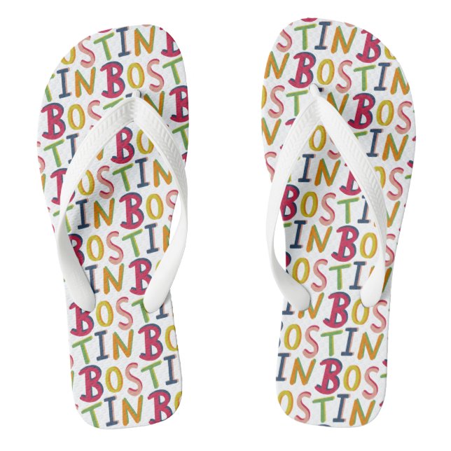 Chanclas Bostin Black Country Word Flip Flop Beach Footwear (Plantilla)