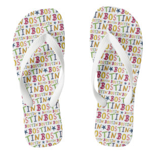 Chanclas Bostin Black Country Word Flip Flop Beach Footwear