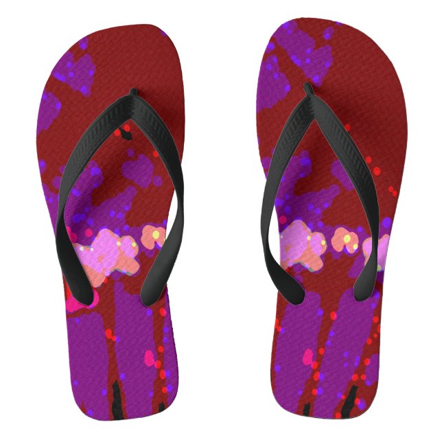 Chanclas Bougainvillea totalmente abstracta (Plantilla)