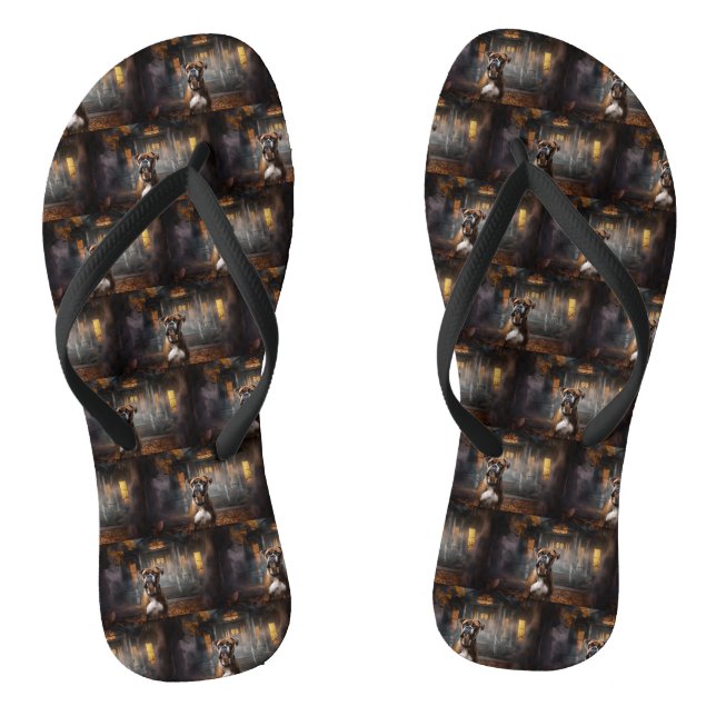 Chanclas Boxeador de Halloween Espantoso (Plantilla)
