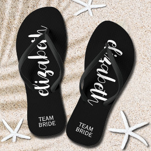 Chanclas Brida en blanco y negro del equipo personalizado