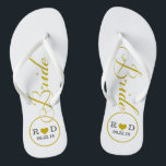 Chanclas Bridal personalizado (oro)<br><div class="desc">Divertido,  flops de volteo de boda personalizados</div>