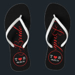 Chanclas Bridal personalizado (rojo)<br><div class="desc">Divertido,  flops de volteo de boda personalizados</div>