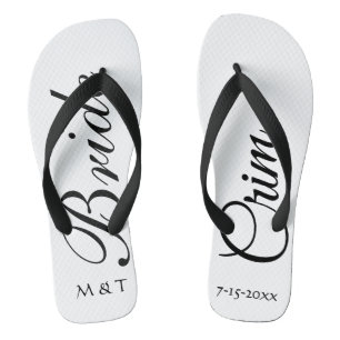 Chanclas Bride Elegante y Elegante Flip Flops Blancos Perso