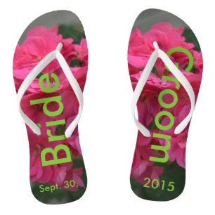 Chanclas Bride Groom Rosa Geranium Flip Flops