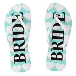 Chanclas BRIDE Novia Verde azulada Boda Azul