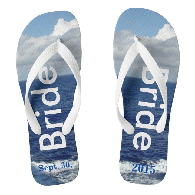 Chanclas Bride Ocean Waves Blue Sky (Plantilla)