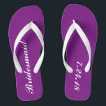 Chanclas Bridesmaid Flip Flops<br><div class="desc">¿Quieres un regalo divertido y útil para tus damas de honor? ¿Qué tal unas chanzas? Personalizar la fecha hasta su día especial y haz que se sientan especiales. Sería perfecto para vestirse mientras todo el mundo se lleva el pelo y el maquillaje y la recepción se va a bailar toda...</div>