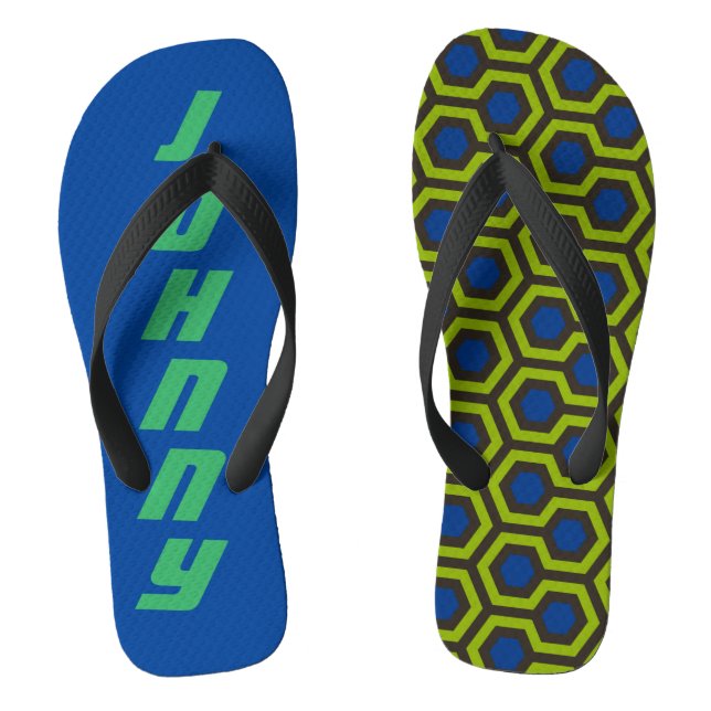 Chanclas Brillante Azul Johnny (Plantilla)
