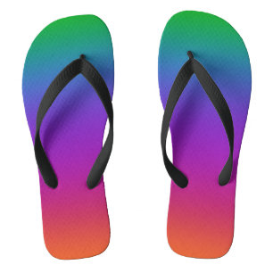 Chanclas Brillantes colores del arcoiris rompen las copas