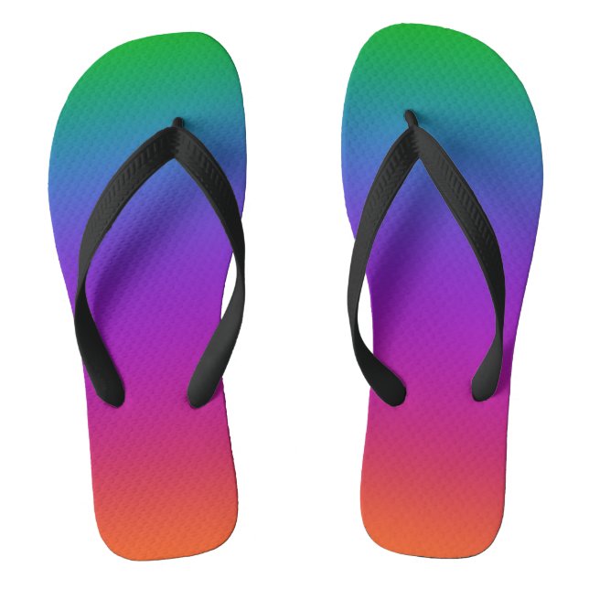 Chanclas Brillantes colores del arcoiris rompen las copas (Plantilla)