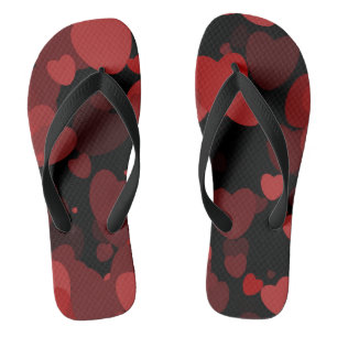 Chanclas Brillantes rojos de las artes del HEarts
