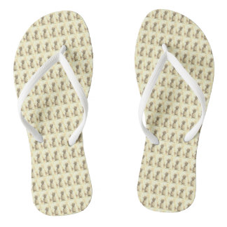 Chanclas Brotes tropicales: Par de impresión de piña de cha