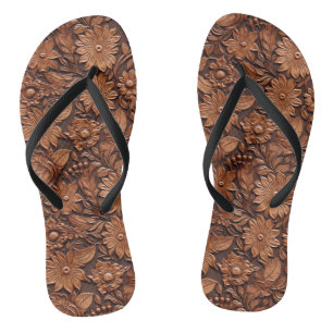 Chanclas Brown Boho Floral