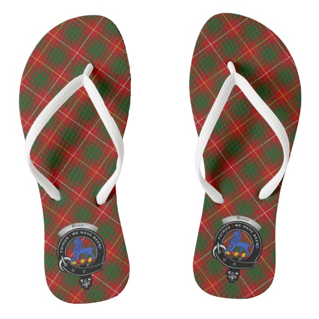 Chanclas Bruce Clan Badge & Tartan Flip Flops (Plantilla)