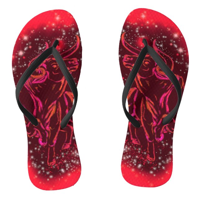 Chanclas Bull corriendo Starnight Red Flip Flops (Plantilla)