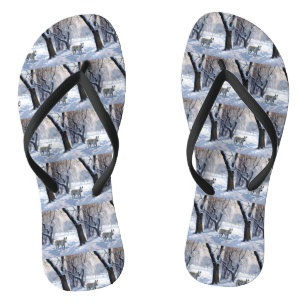 Chanclas Bull Terrier Deja que nieve Navidad