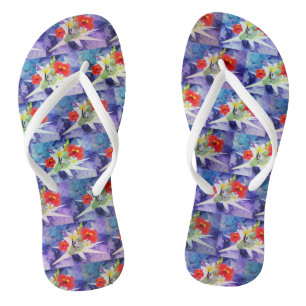 Chanclas Bulldog Francés Con Cachorro En Una Hoja, Perros