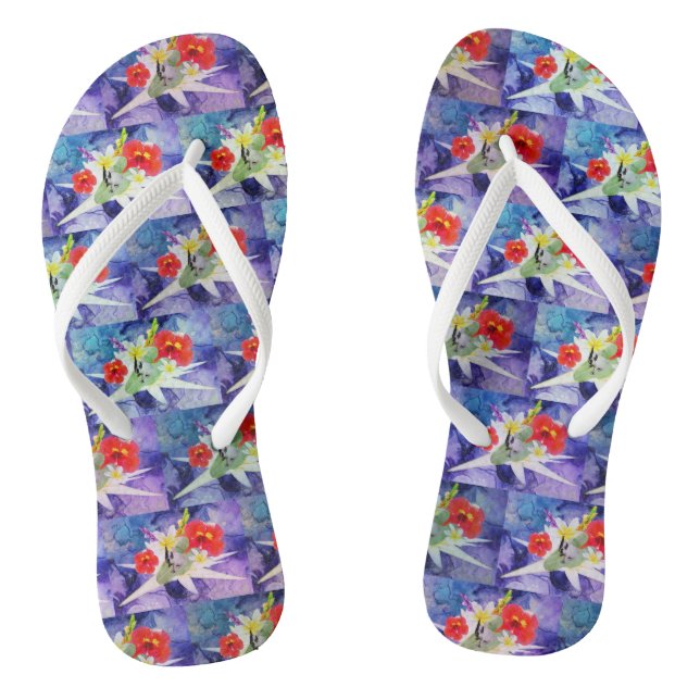 Chanclas Bulldog Francés Con Cachorro En Una Hoja, Perros (Plantilla)