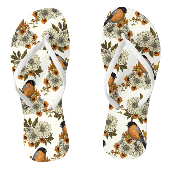 Chanclas Bullfinch en florales otoñales 2 (Plantilla)