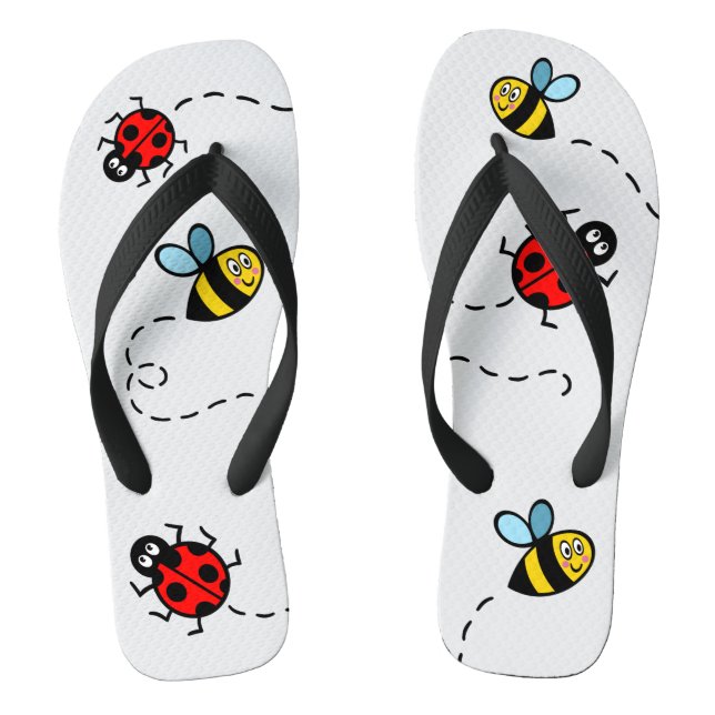 Chanclas Bumblebee ocupado & Ladybird Patrón Flip Flops (Plantilla)