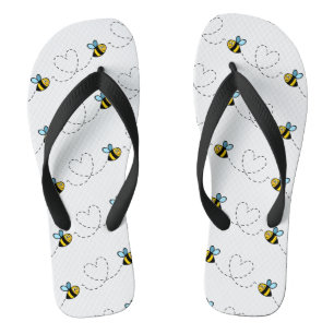 Chanclas Bumblebee Pattern Flip Flops