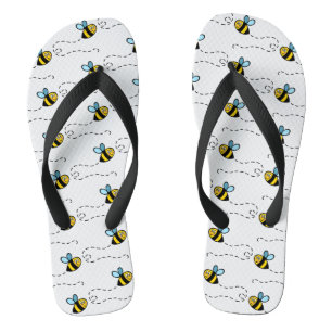 Chanclas Bumblebee Pattern Flip Flops