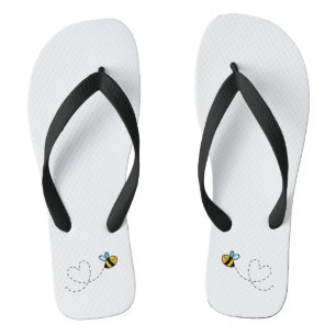 Chanclas Bumblebee Pattern Flip Flops