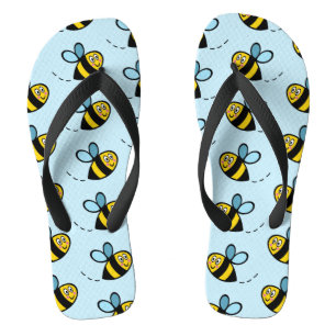 Chanclas Bumblebee Pattern Flip Flops