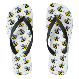 Chanclas Bumblebee Pattern Flip Flops