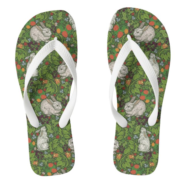 Chanclas Bunny in the Briar Patch Chintz (Plantilla)