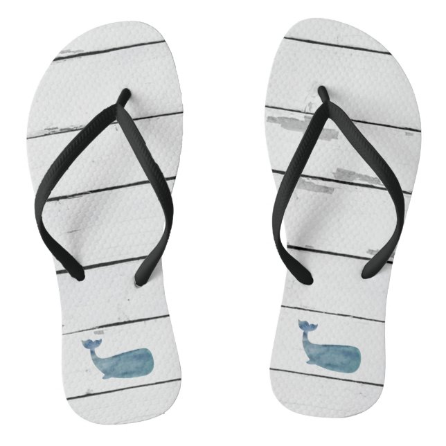 Chanclas Buques de ballena estilo costero Flip Flops (Plantilla)