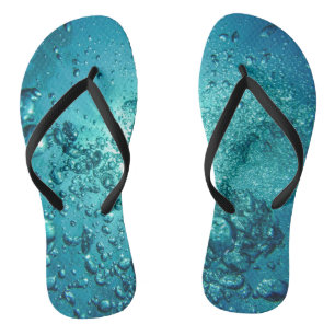 Chanclas Burbujas de agua azul 