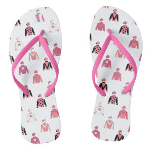 Chanclas Caballo Jockey Blanco rosado