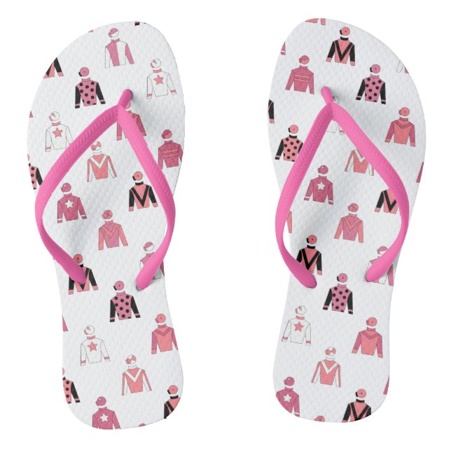 Chanclas Caballo Jockey Blanco rosado (Plantilla)