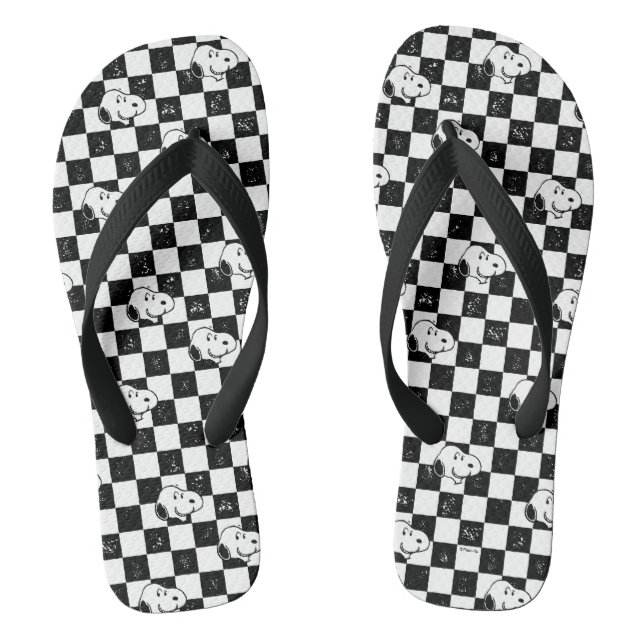 Chanclas Cacahuetes | Bandera de Snoopy Checkered (Plantilla)