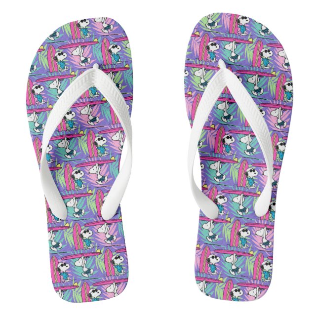 Chanclas Cacahuetes | Patrón Snoopy Purple Surf (Plantilla)