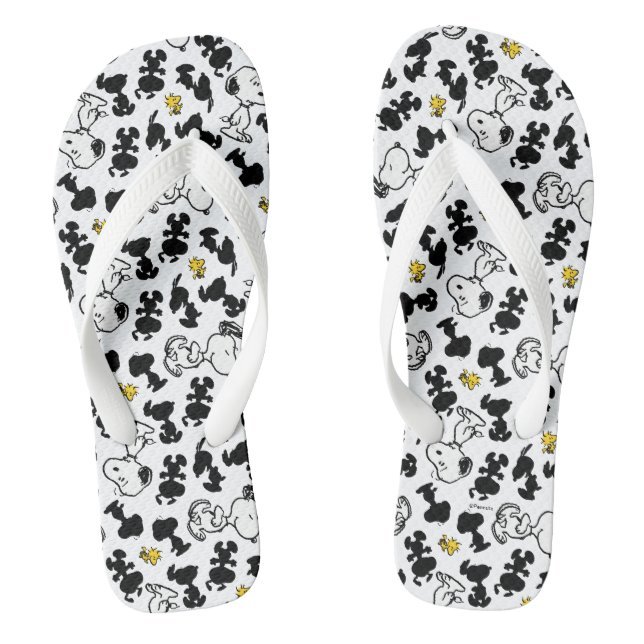 Chanclas Cacahuetes | Snoopy & Woodstock Shadow Pattern (Plantilla)