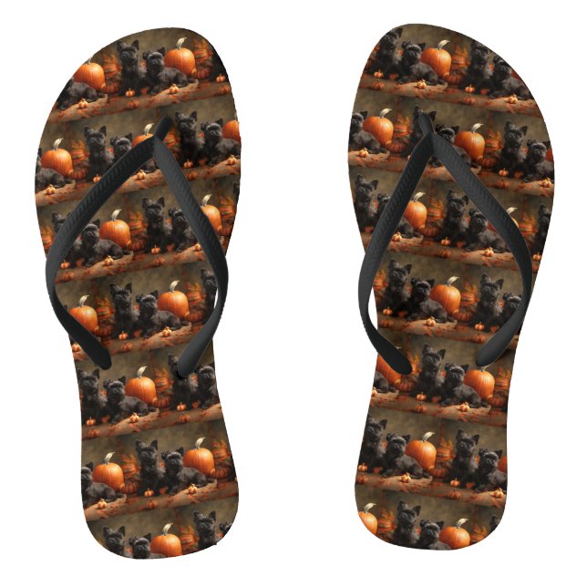 Chanclas Cachorro de Bulldog Francés Delicia de Otoño Calab (Plantilla)