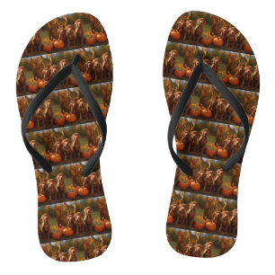 Chanclas Cachorro Vizsla Delicia de Otoño Calabaza
