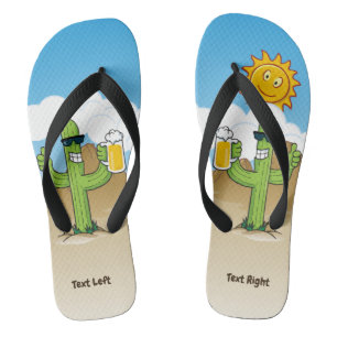 Chanclas Cactus con cerveza