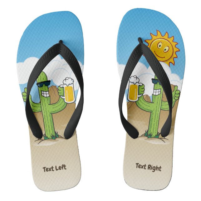 Chanclas Cactus con cerveza (Plantilla)