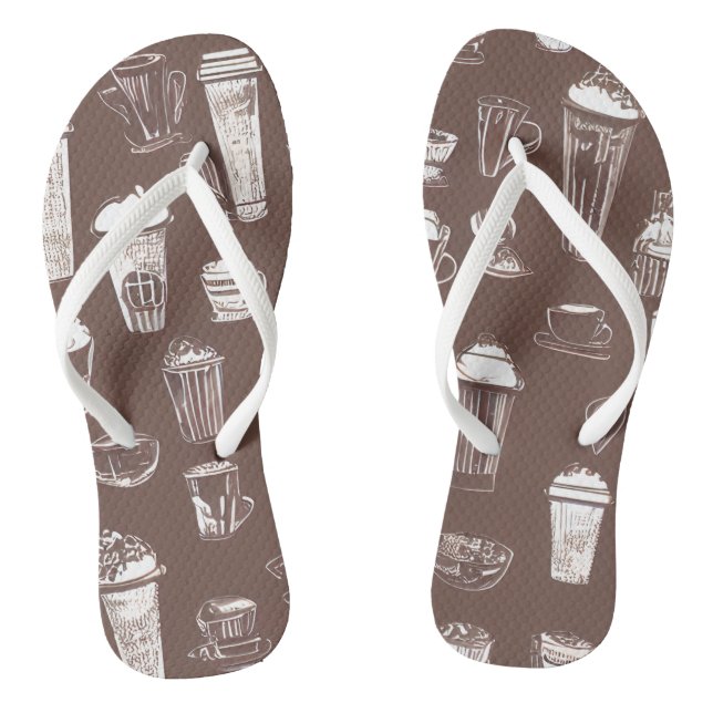 Chanclas Cafetería Cups Flip Flops con estampado latente (Plantilla)