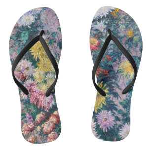 Chanclas Caillebotte - Crisantemos blancos y amarillos