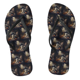 Chanclas Calabazas Akita Halloween Asustadizas