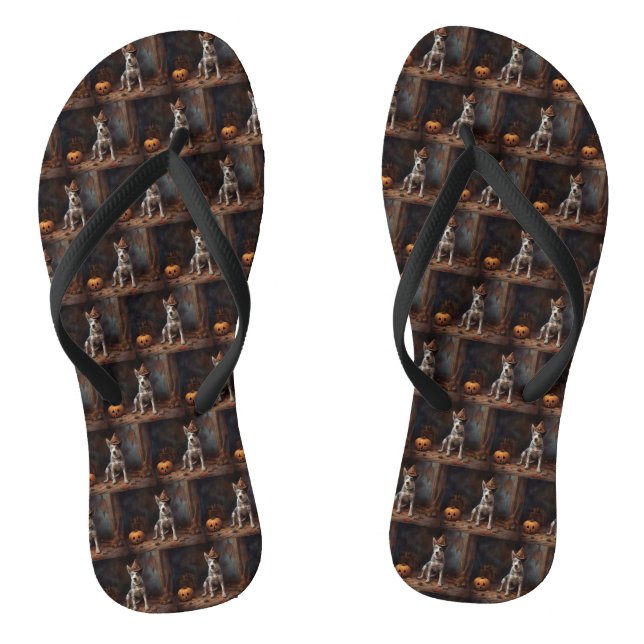 Chanclas Calabazas Australian Cattle Halloween de Terror (Plantilla)