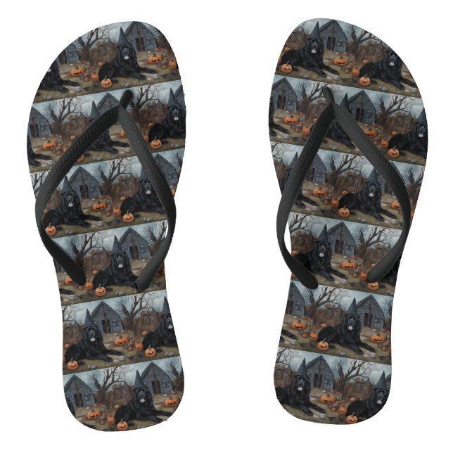 Chanclas Calabazas de Halloween Asustadizas de Terranova (Plantilla)