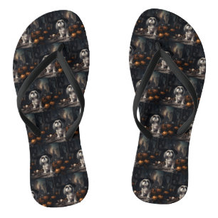 Chanclas Calabazas Shih Tzu Halloween Asustadizas
